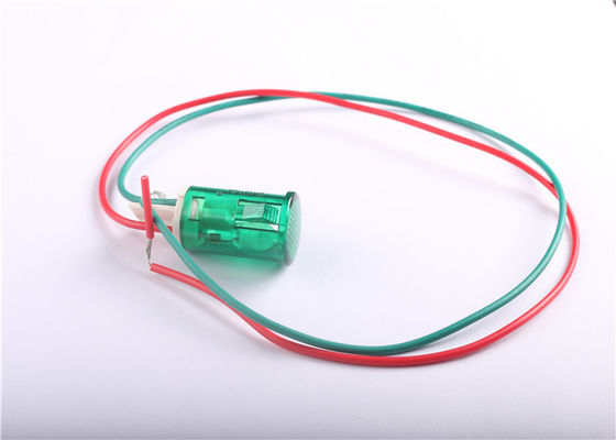 डीसी 12 वी AC220V ग्रीन वाटरप्रूफ इंडिकेटर लाइट्स, एलईडी संकेतक लैंप पैनल माउंट