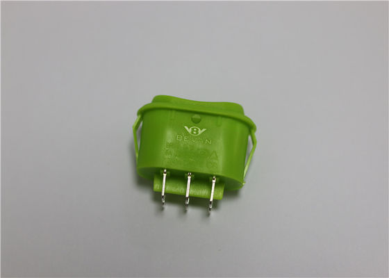 ओवल आकार का निविड़ अंधकार मिनी रॉकर स्विच, ग्रीन रॉकर स्विच 10 ए 250v